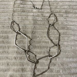 Sterling Silver Diamond Shaped Necklace